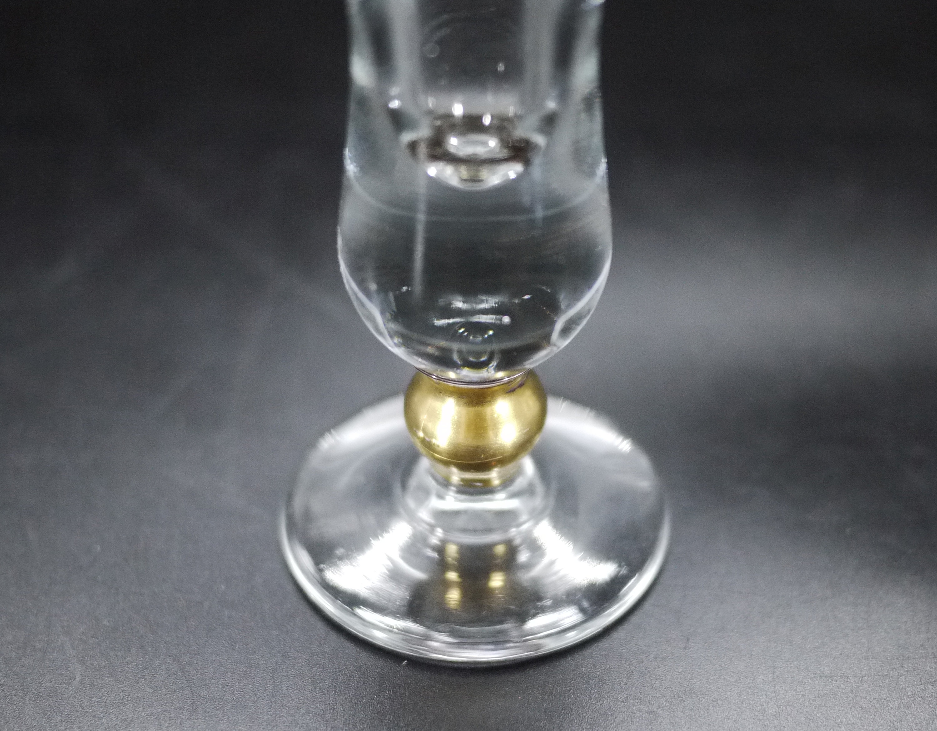 Antique French Shot Glasses With Gold Trim, S/4