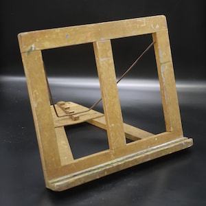 Antique French Wood Lectern Book Stand Bible Reading Rest Rustic Office Decor