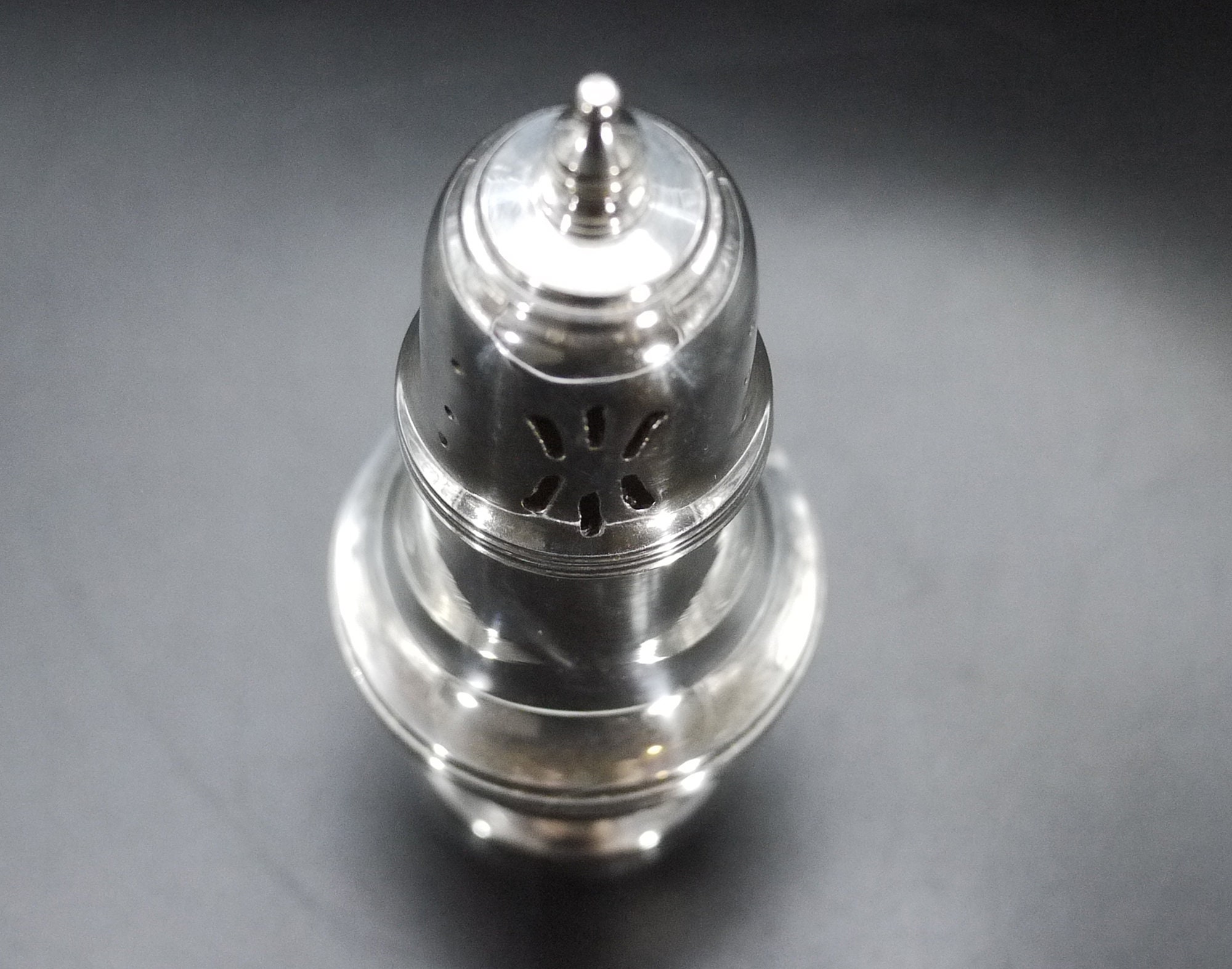 French Silver Plated Ornate Sugar Shaker Muffineer, Retro Table Decor