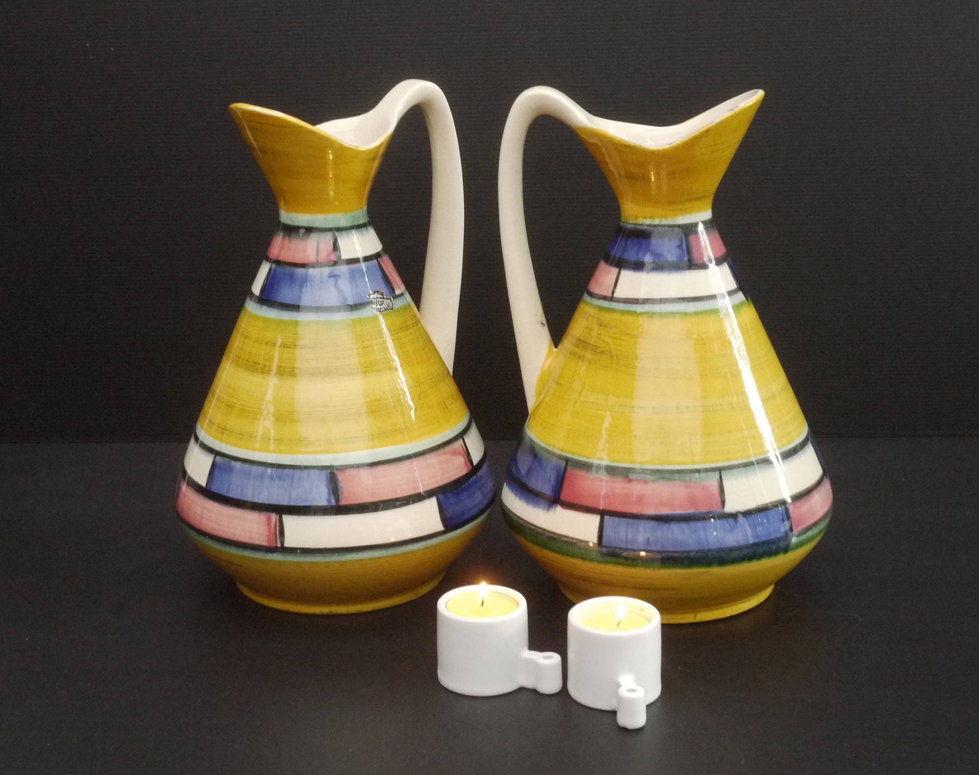 West German Floor Vases Pair