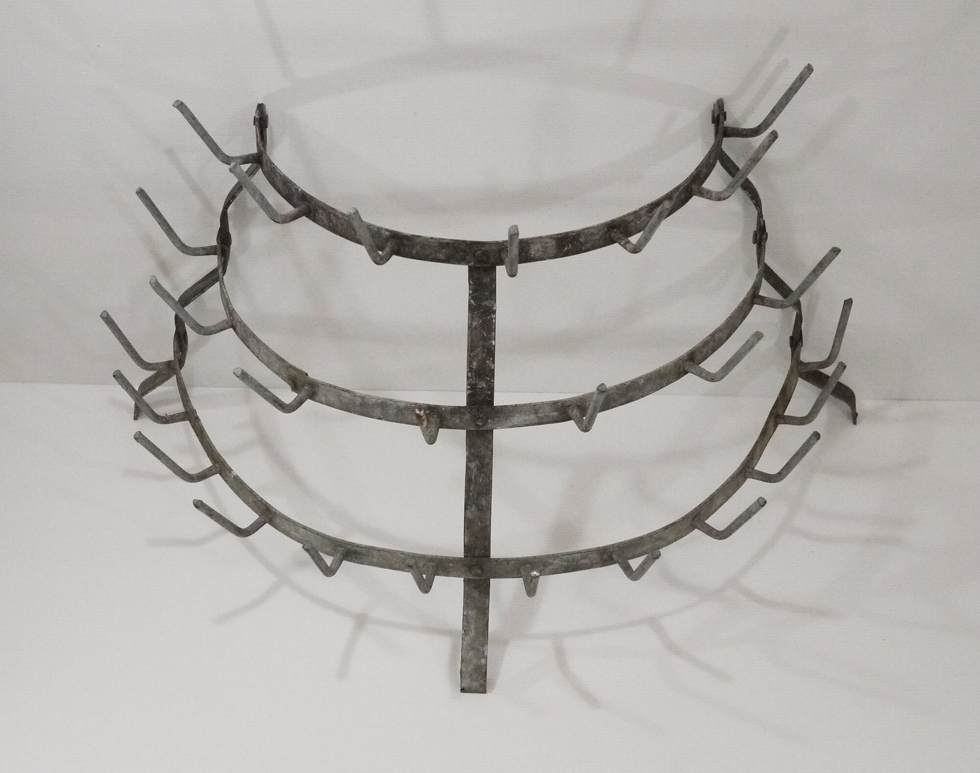 French Wine Bottle Drying Rack, Zinc Drying Rack Wall Mounted