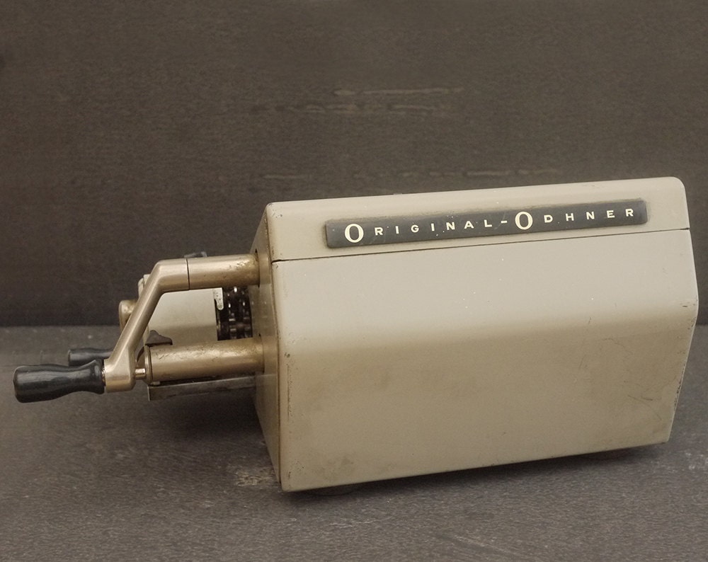 Vintage Original ODHNER Number 239 Mechanical Pinwheel Calculator 1950s