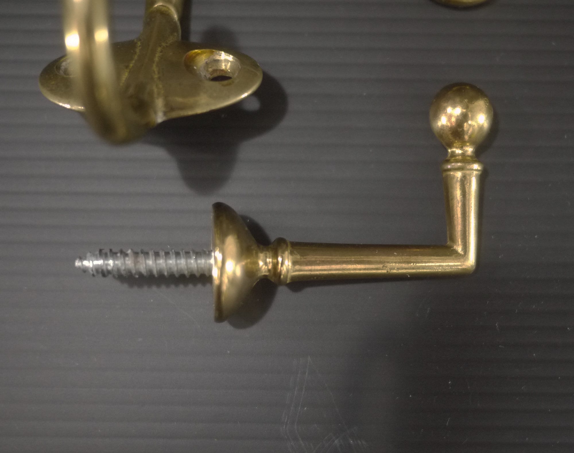 French Vintage Brass Hardware, Ornate Coat Hooks, Curtain Tie Back