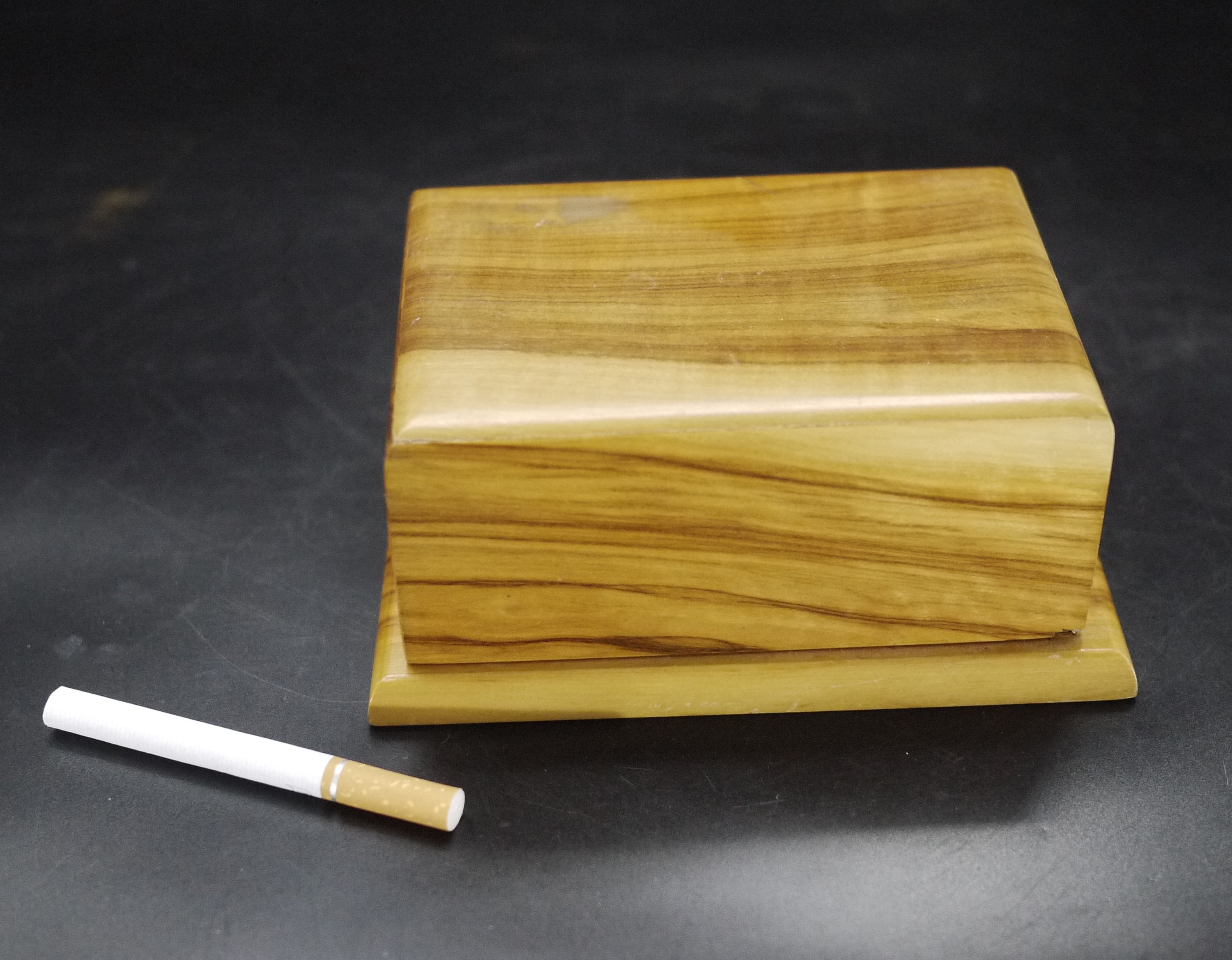 French Wooden Cigarette Box with Folding Tiers