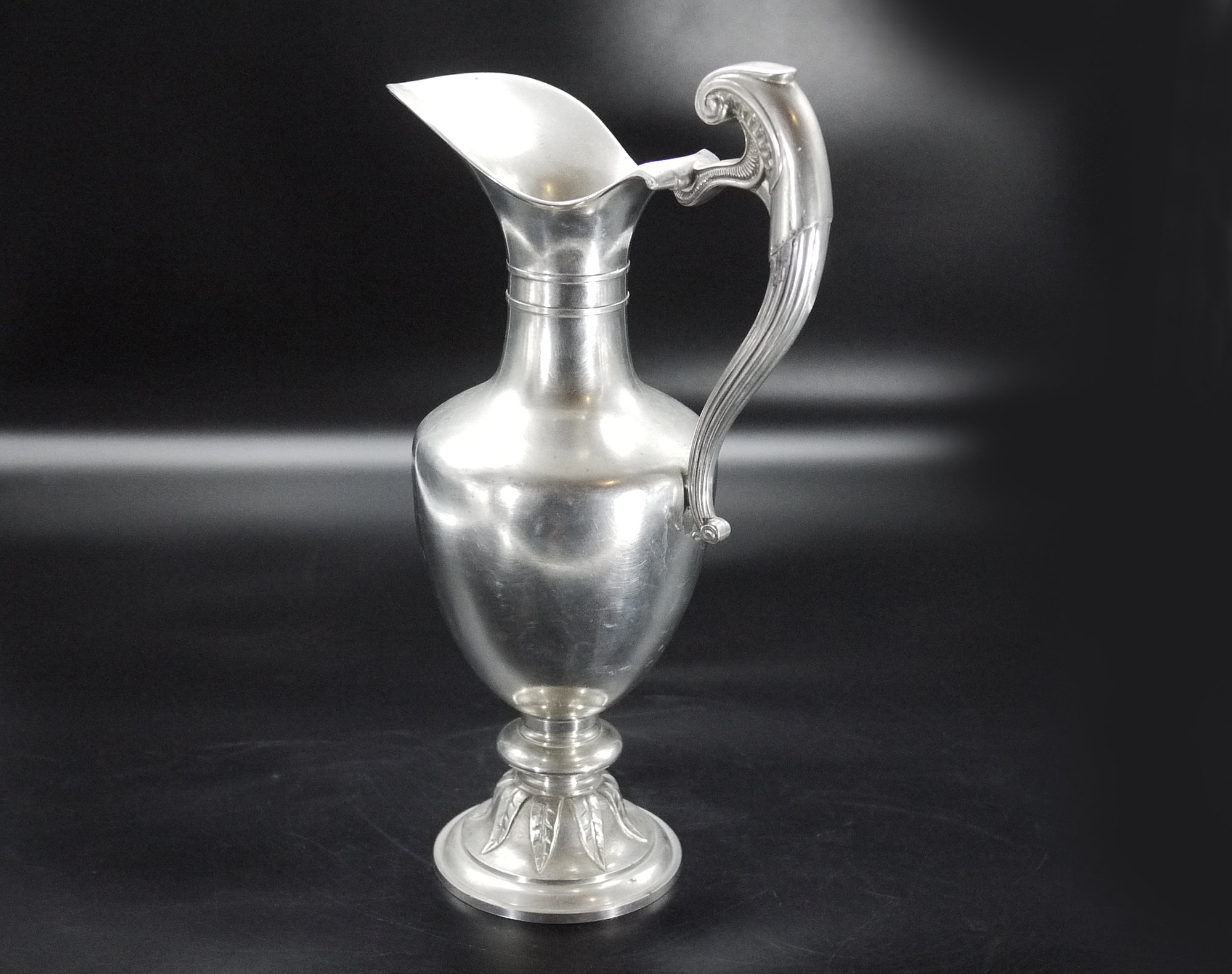 French Wine Decanter Silver Pewter by Les Etains du Manoir Paris