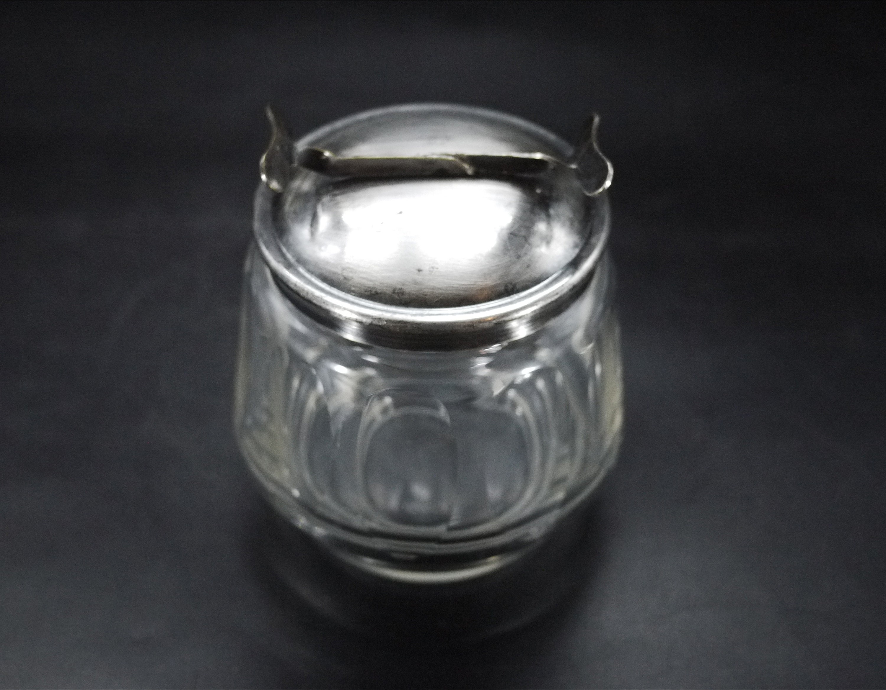 Art Deco French Sugar Bowl with Tongs