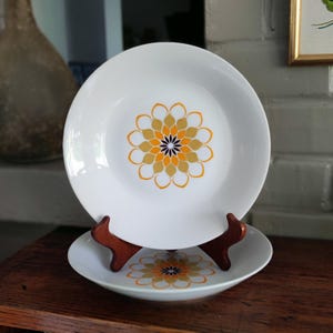 Orange flowers vintage dinner plates - Etsy 日本