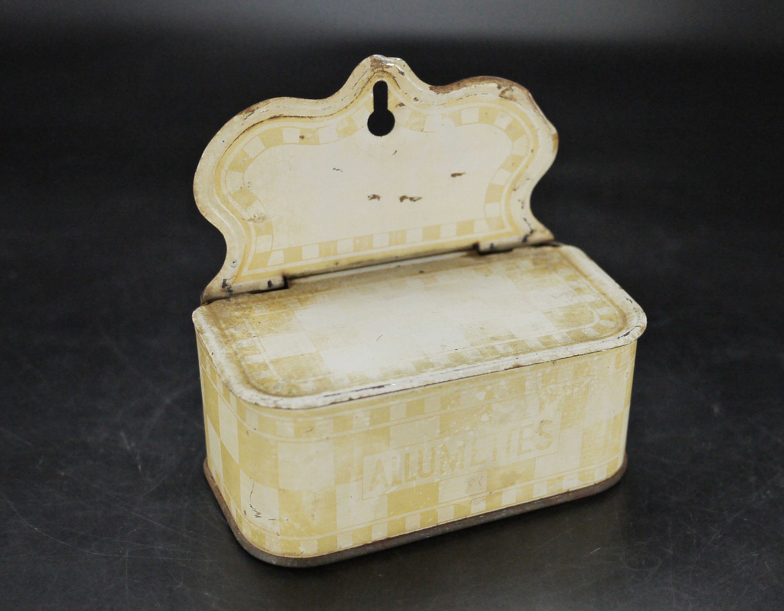 Vintage French Enamel Wall Matchbox