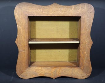 Vintage French Wooden Shelves 2 Tier Shelf Unit, Decorative Wall Furniture Display Shelf