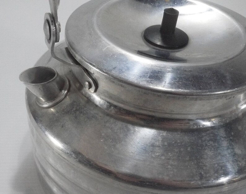 french Aluminium Kettle Vintage Kettle Military Camping