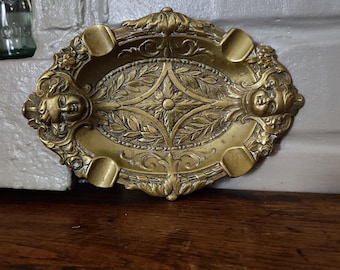 Vintage Ceramic Berger Ashtray in Yellow 1950s French Advertising