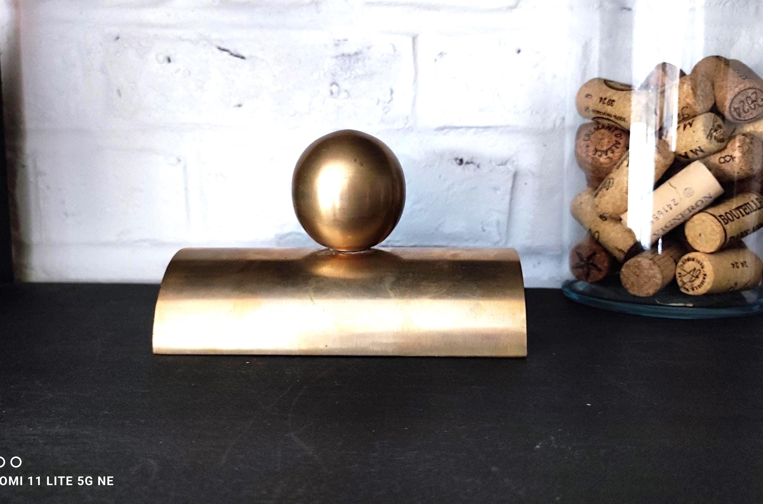 Art Deco Cast Brass Paperweight Architect Sculpture