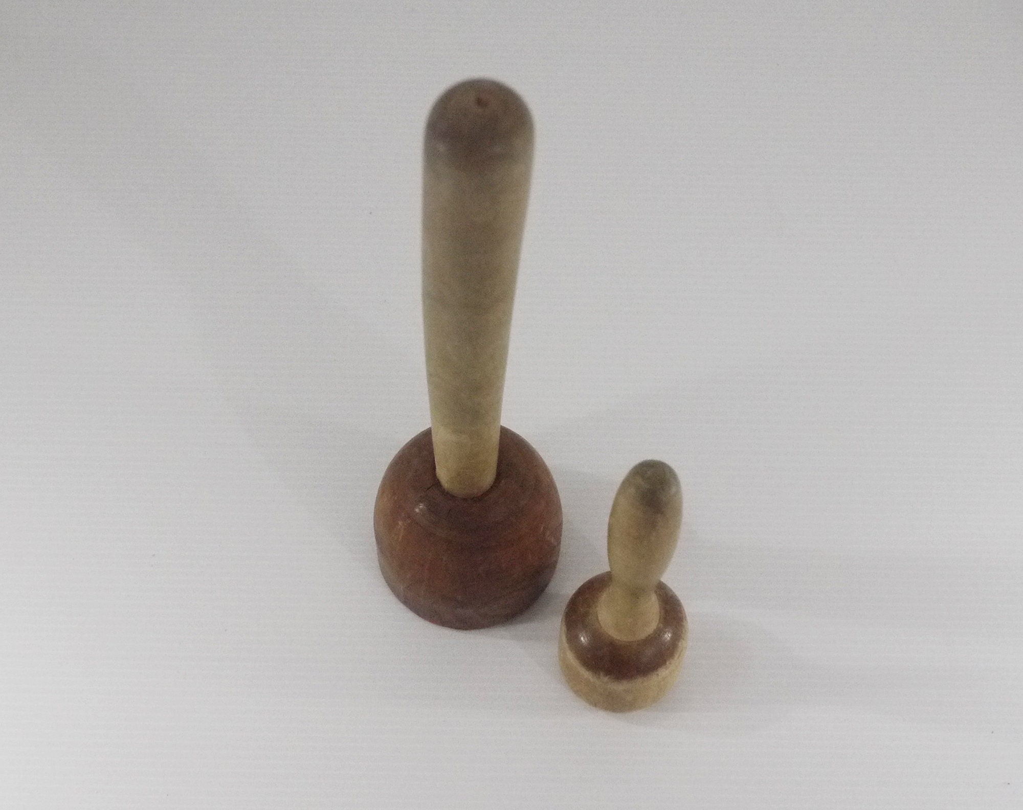 French Antique Wooden Potato Masher Set of 2