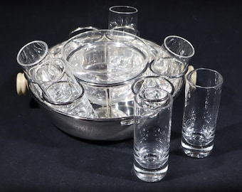 Vintage Silver Plated Caviar & Vodka Serving Set French Caviar Accessories