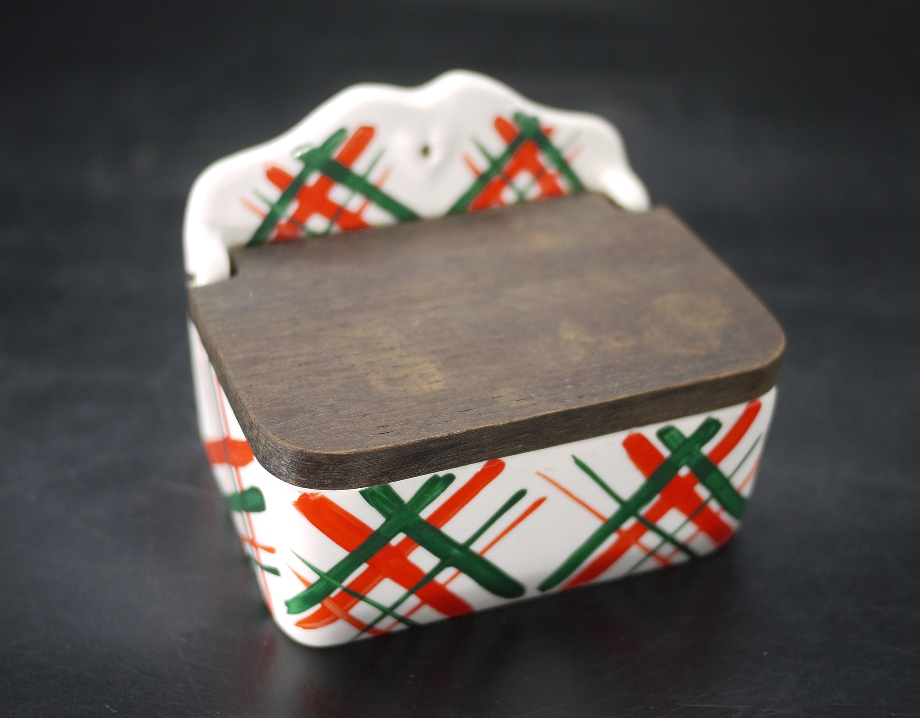 Vintage French Ceramic Match Box