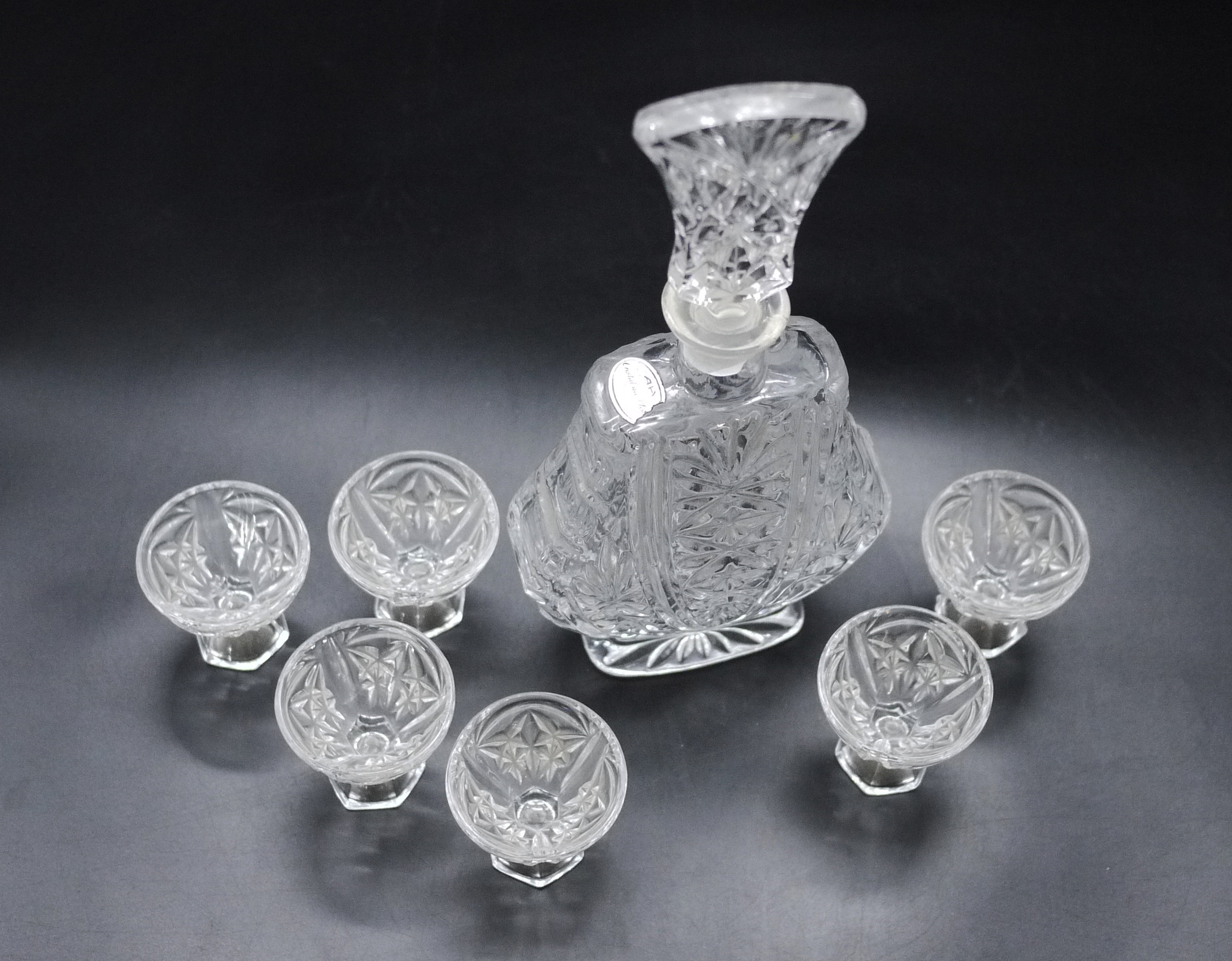 Art Deco Decanter and Shot Glasses Set