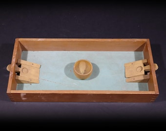 Old Table Tiddlywinks Game Antique French Wood Board Game Family Game