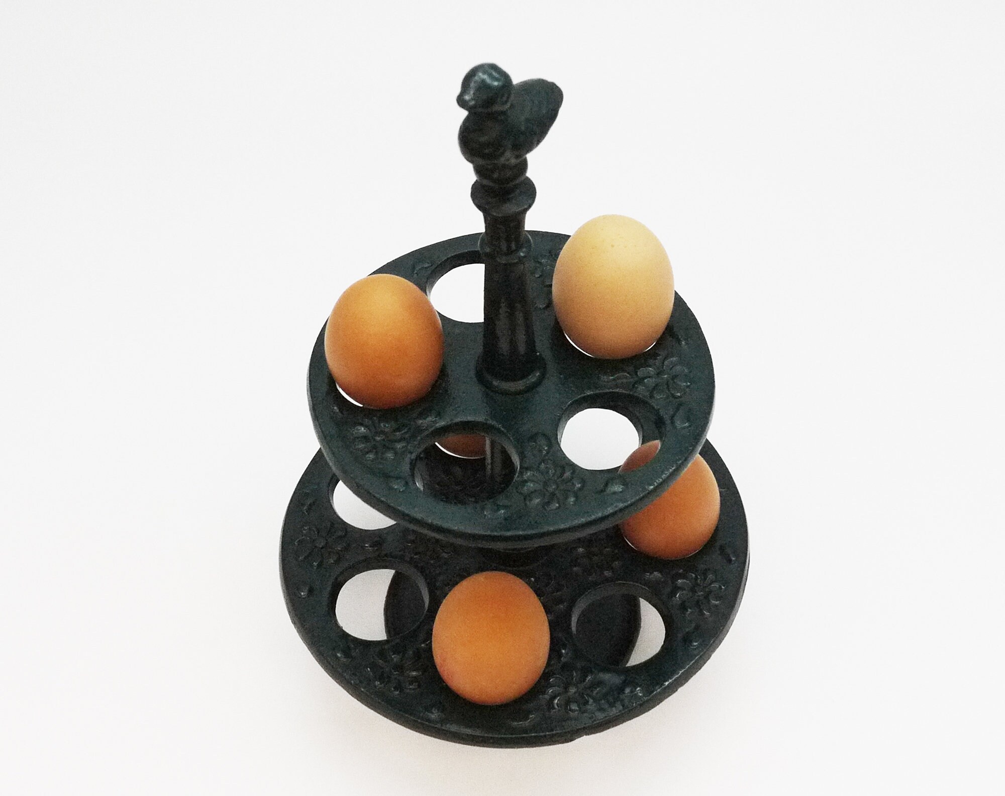 french-cast-iron-egg-stand-for-12-eggs-holder-retro-green-egg-holder