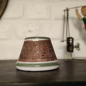 Portacerillas antiguo con cerillero, porcelana francesa, bistró parisino, pirógenos