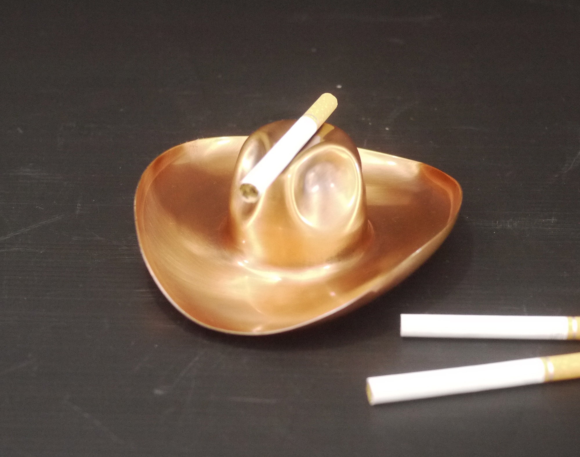 Vintage Copper Cowboy Hat Gregorian Ashtray Made in USA