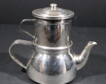 Art Deco Coffee Pot Silver Plated Drip Coffee Maker Wiskemann Brussels