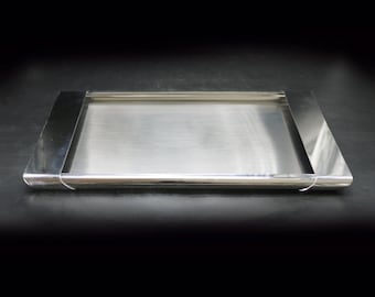 Vintage Stainless Steel Tiffany Tray by Silvio Coppola for Alessi 1970s