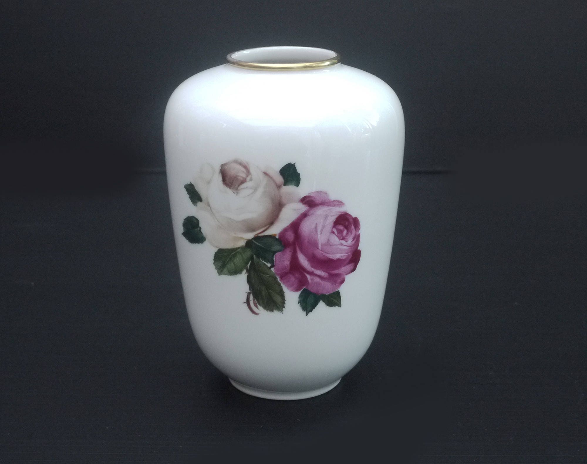 Vintage Rosenthal Porcelain Floral Vase