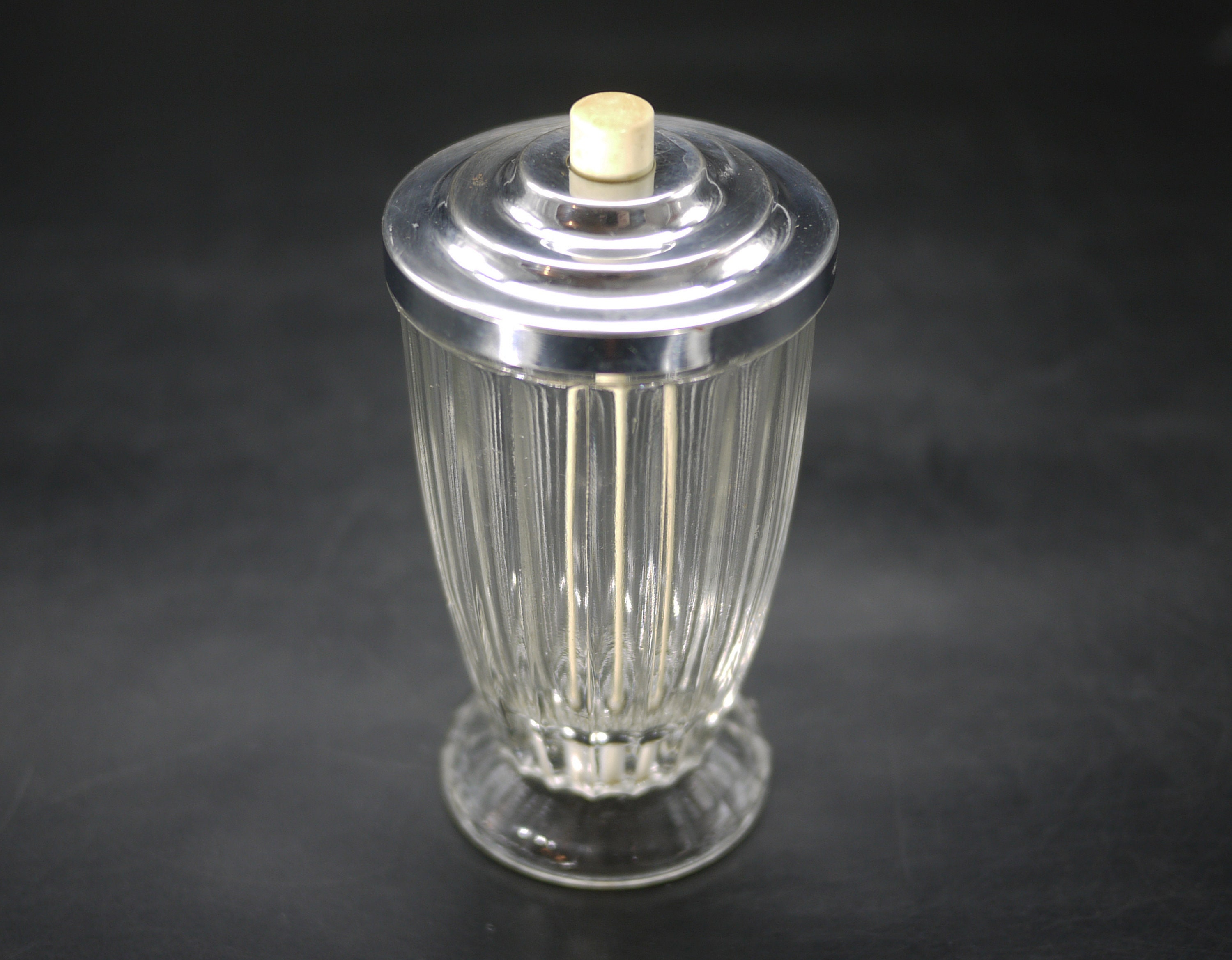 Art Deco Sugar Dispenser With Push Button