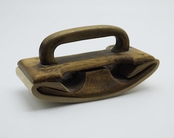 Antique Wood Rocking Ink Blotter French Desk Accessory