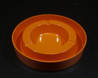 Vintage Orange Ashtray Retro Large Italian Melamine Ash Tray Design Mebel