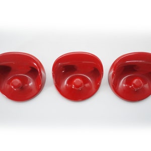 Vintage Red Wall Hooks by Olaf von Bohr for Kartell Set of 3 1960s Italian Design Coat Hooks