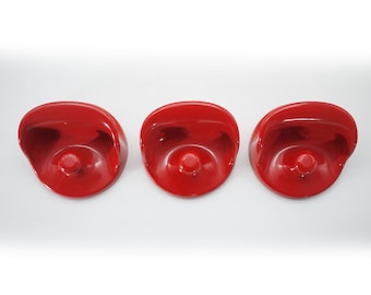 Red Hooks by Olaf von Bohr for Kartell, 1960s Italian Design