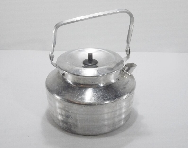 french Aluminium Kettle Vintage Kettle Military Camping