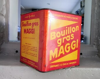 Vintage MAGGI Advertising Tin - Decorative Lithographed Metal Box