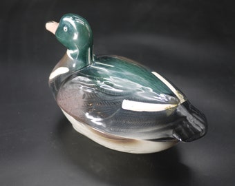 Vintage Ceramic Michel Caugant Duck Terrine Pate Dish Farmhouse Kitchen Decor