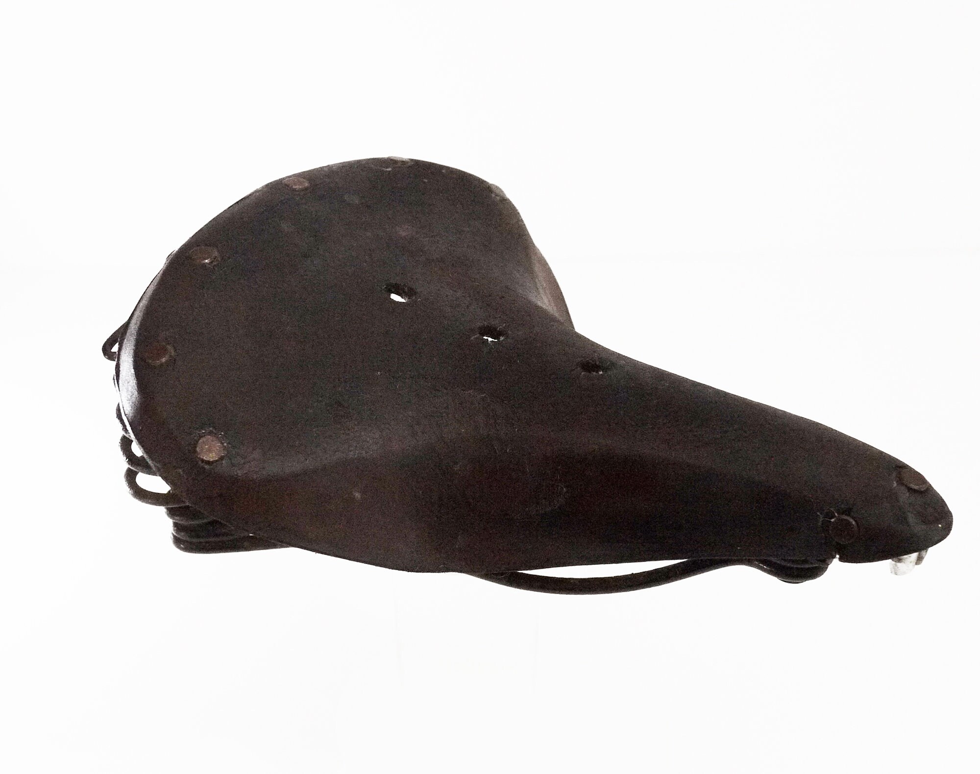 Vintage Brown Leather Brooks Saddle, Bicycle Seat Saddle