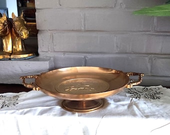 Antique French Bronze Tazza, Pedestal Centerpiece Dish by Barbedienne After Ferdinand Levillain