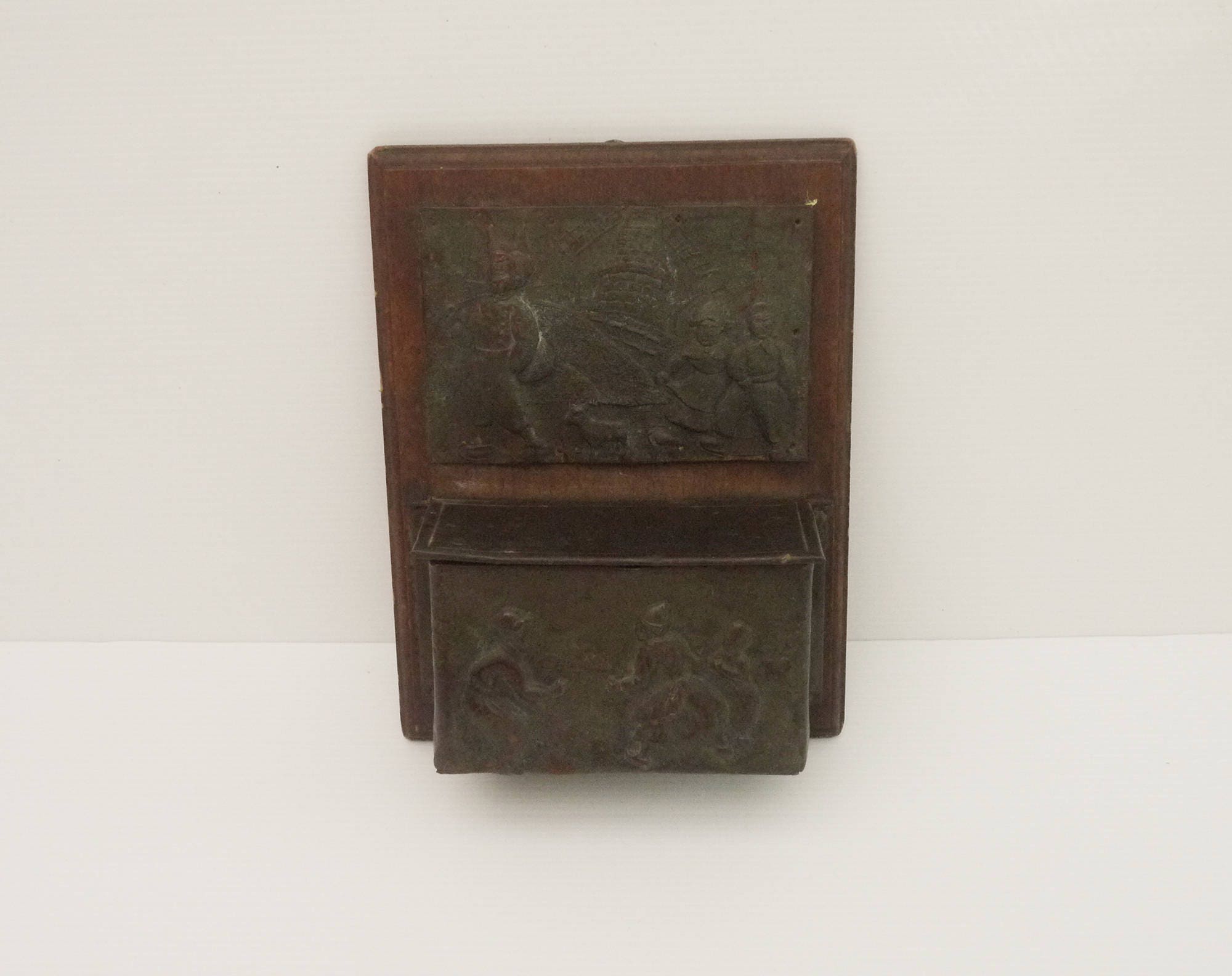 Antique French Copper Matchstick Holder