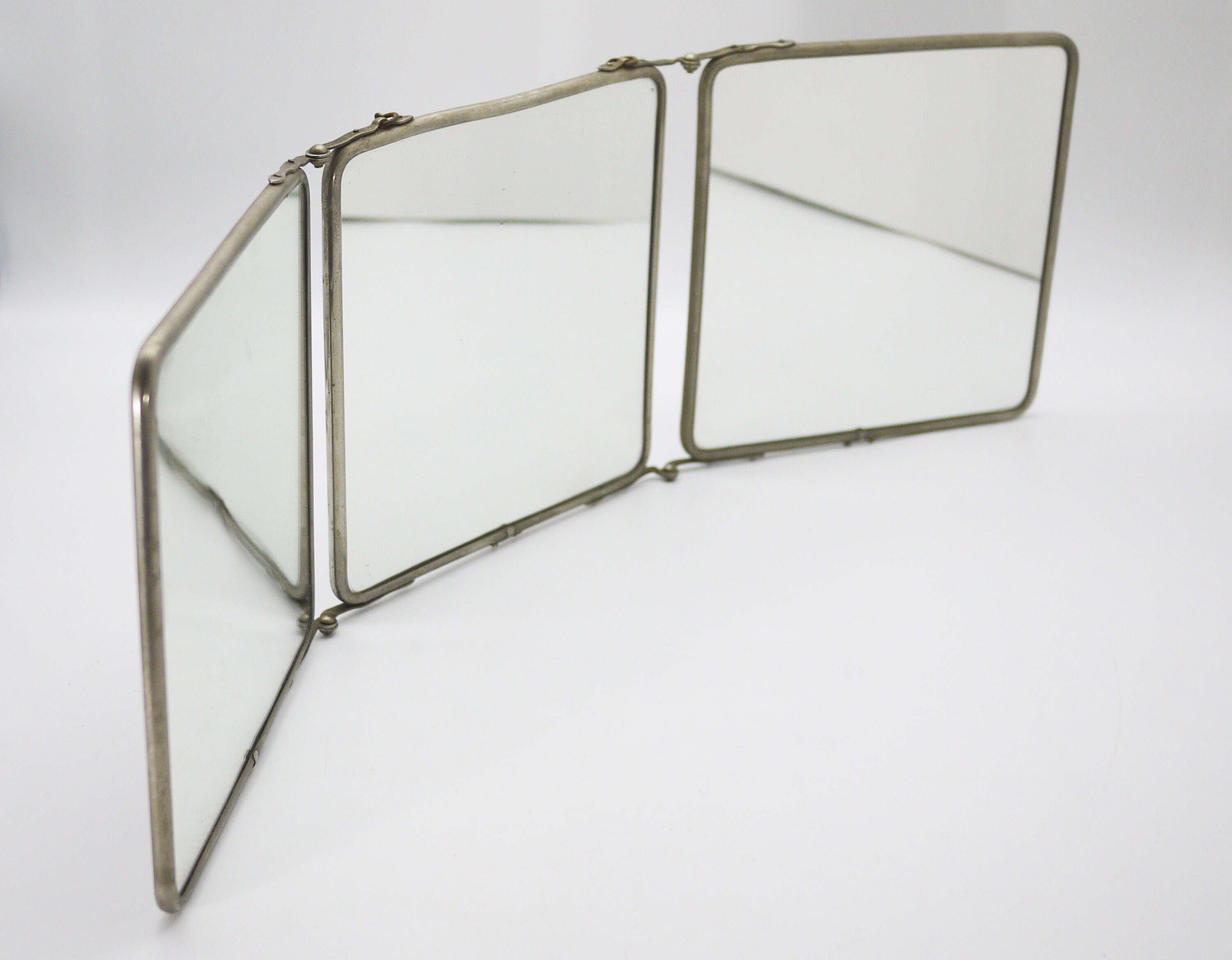 Antique French Folding Travel Mirror