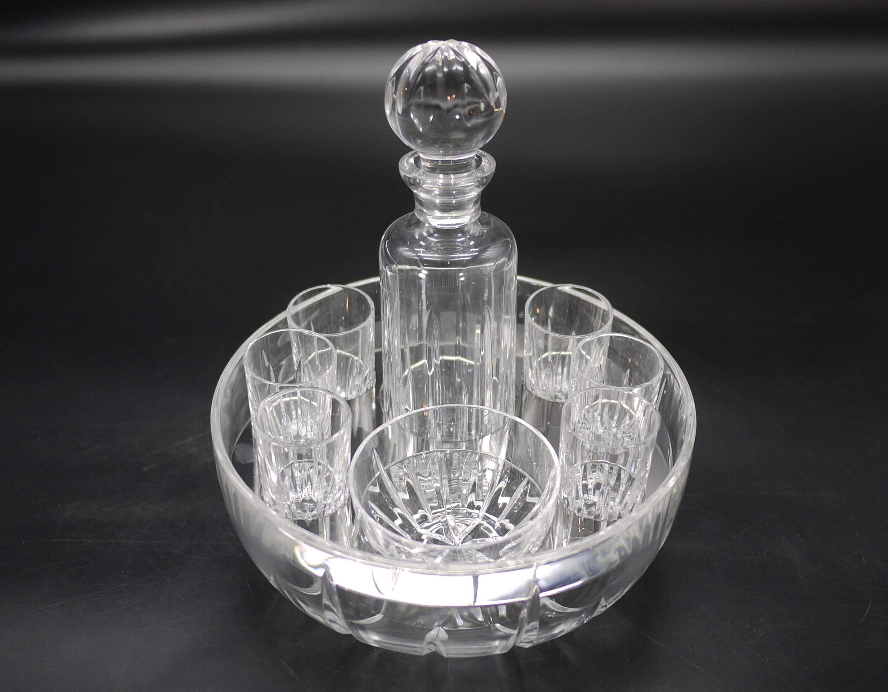 French Crystal Caviar & Vodka Set With Decanter
