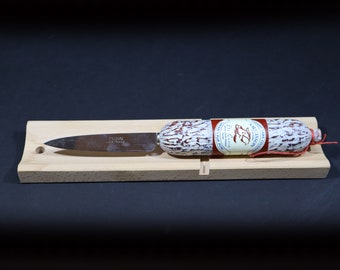 Vintage French Sausage Knife and Board by Cuzin