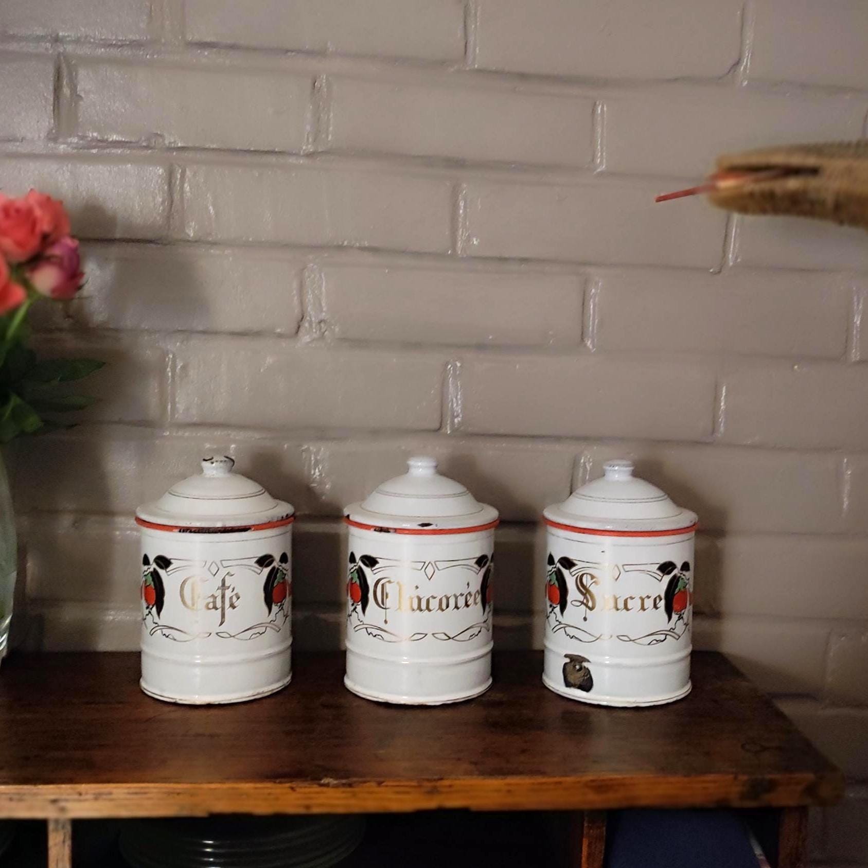 Enamel Canisters - Etsy Australia