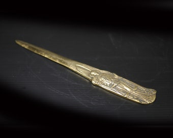 Elegant Bronze Envelope Knife Vintage Letter Opener by Max Le Verrier French Desk Accessories