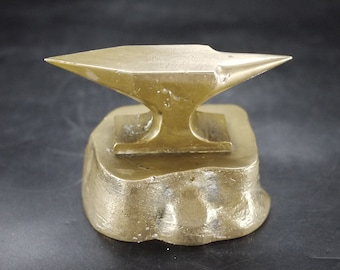 Solid Bronze Anvil Shaped Sculpture Paperweight