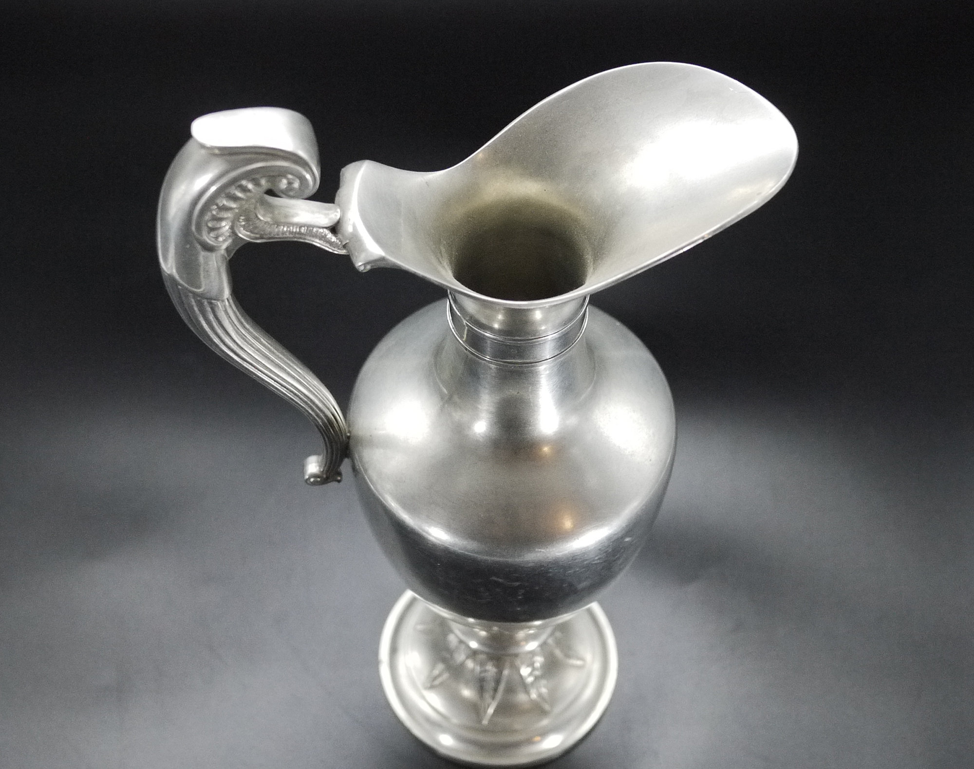 French Wine Decanter Silver Pewter by Les Etains du Manoir Paris