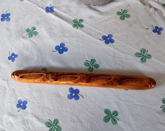 French Baguette Knife Vintage Wooden Bread Slicer Fake Baguette by Cuzin