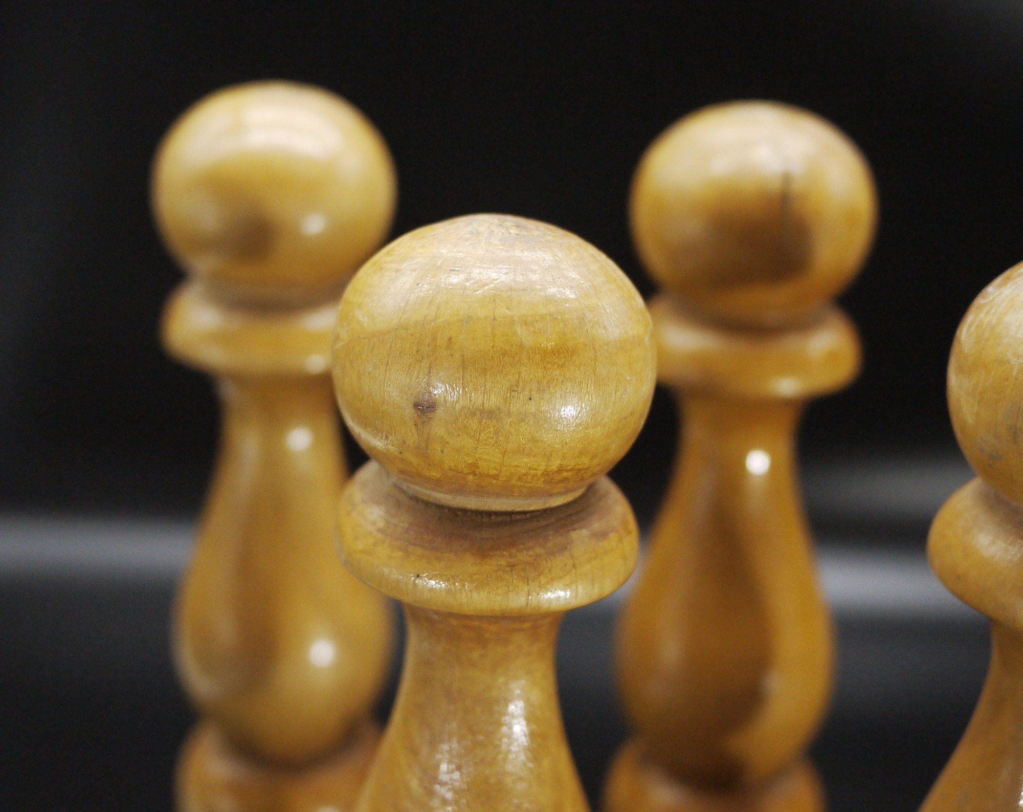 Vintage French Wooden Bowling Pins and Balls