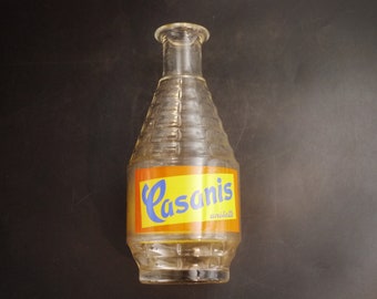 French Pastis Casanis Vintage Glass Carafe