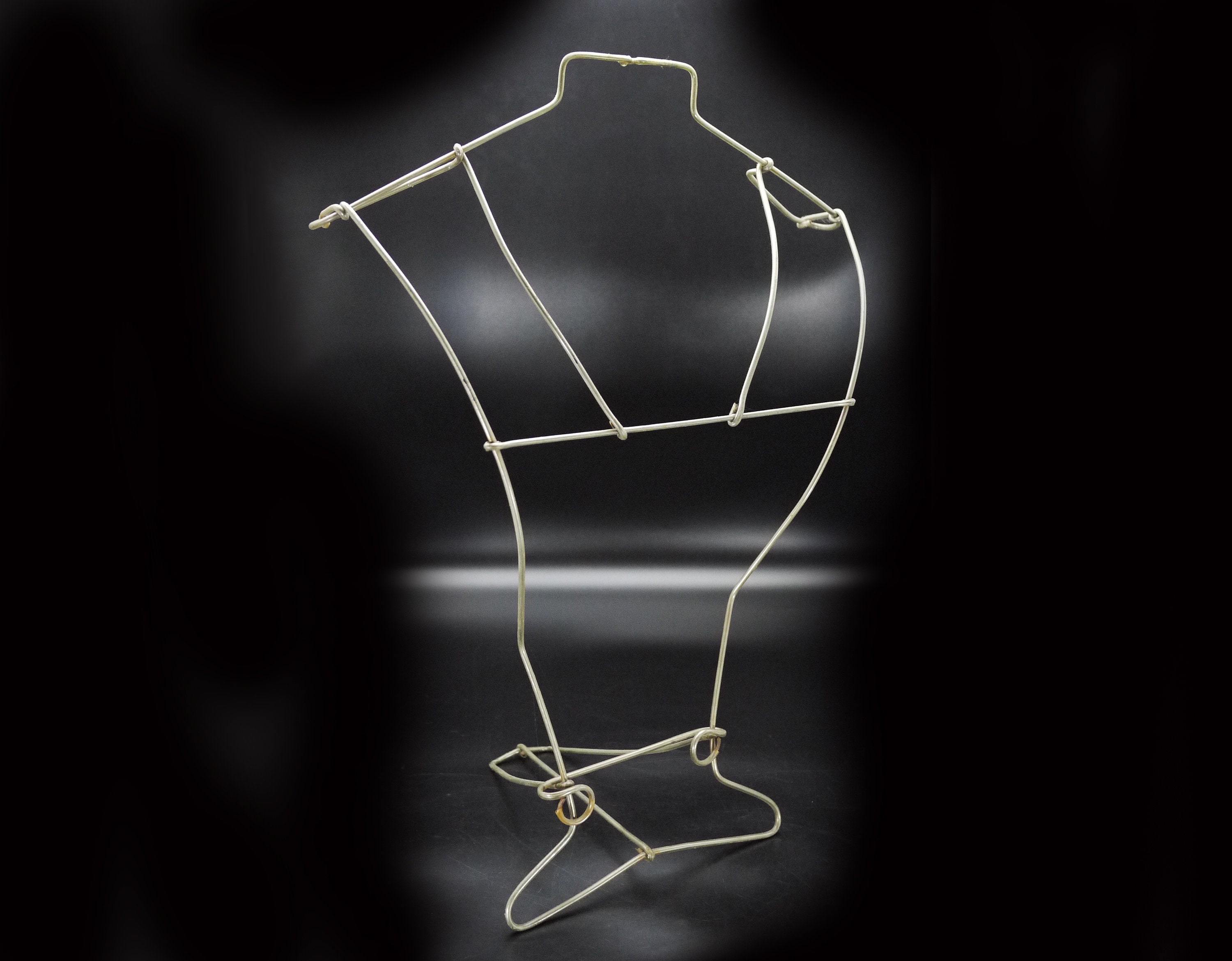 French Wire Metal Scarf Display Mannequin Dress Form