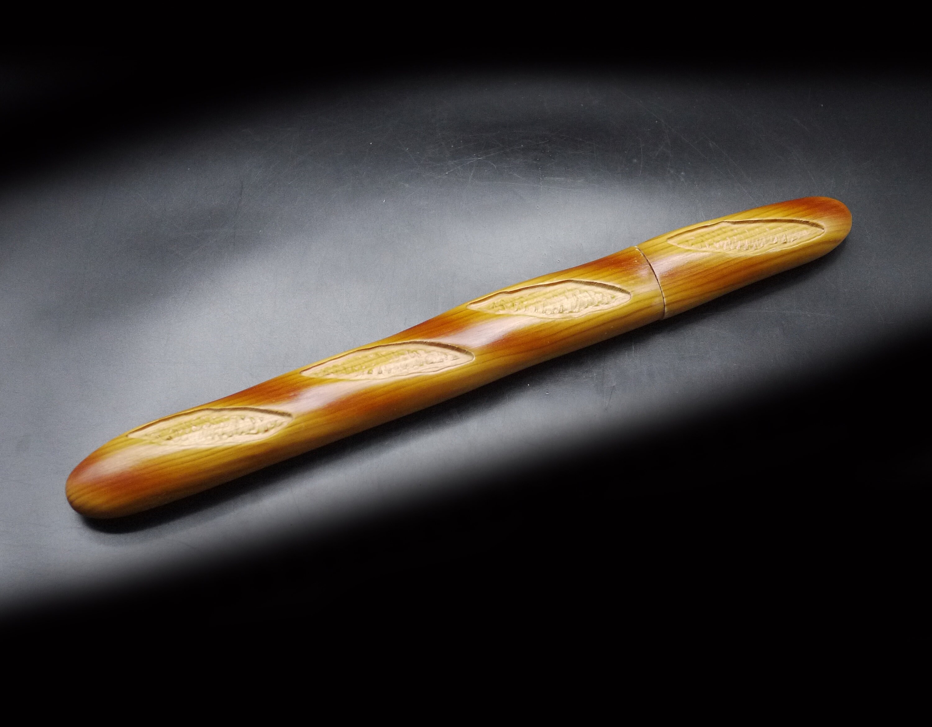 Vintage French Wood Baguette Bread Knife by Cuzin